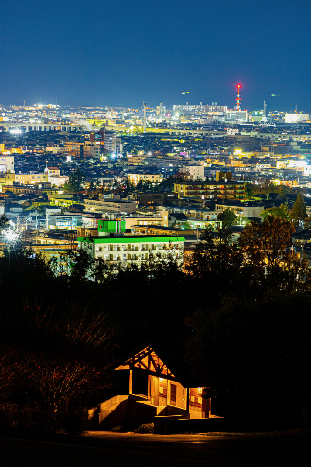 大乗寺丘陵公園から見える金沢の街並み